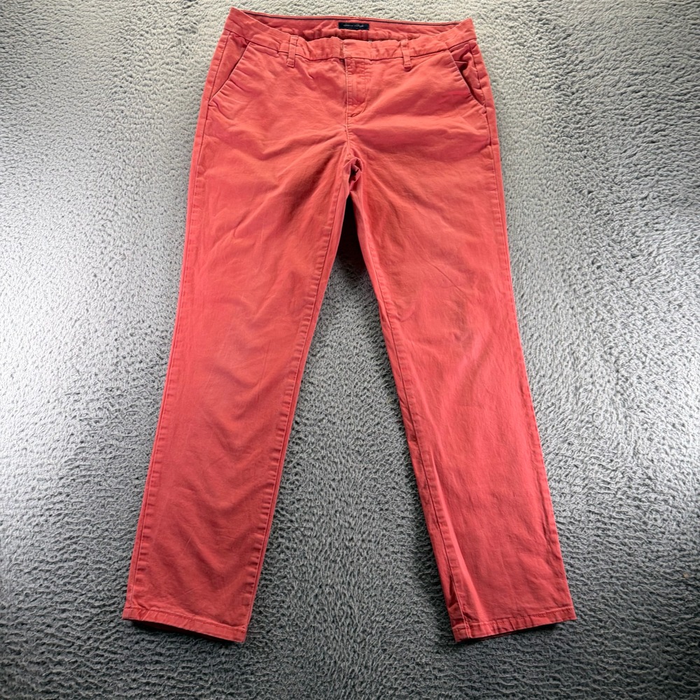 Tommy Hilfiger Pant Womens 32x27‎ Red Cotton Chino Straight Business Stretch